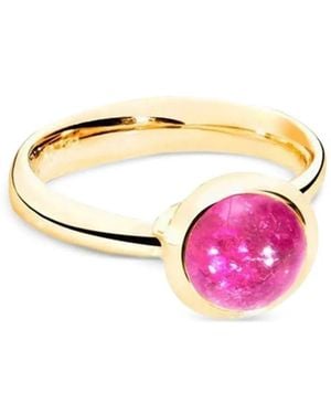 Tamara Comolli 18Kt Geelgouden Bouton Ring Met Toermalijn - Roze