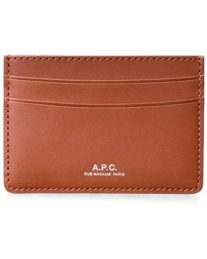 A.P.C. Andre Card Holder - Brown
