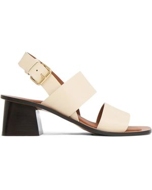 Mansur Gavriel 60Mm Leather Sandals - Natural
