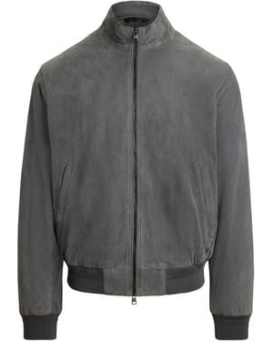 Polo Ralph Lauren Ribbed-Hem Bomber Jacket - Grey