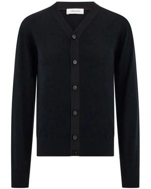Ferragamo V-Neck Button-Up Cardigan - Blue