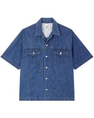 Studio Tomboy X Short-Sleeve Denim Shirt - Blue