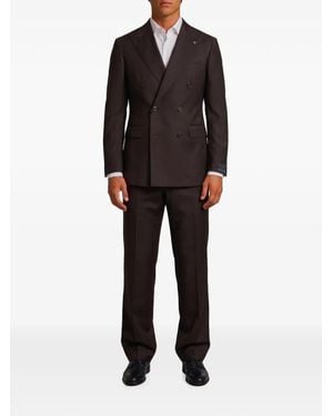 Tagliatore New York Double-Breasted Suit - Black