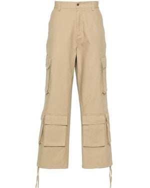 Represent Logo-Plaque Cargo Trousers - Natural