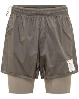 Satisfy Techsilk Layered Shorts - Grey