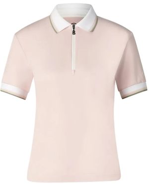 Bogner Laurina Zip-Up Performance Polo Top - Pink