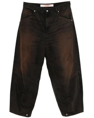 PDF Faded Graphic-Print Jeans - Black