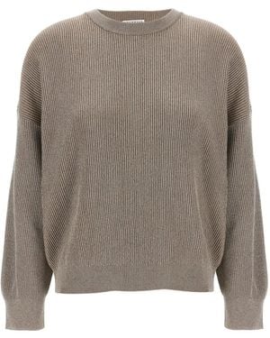 Brunello Cucinelli Ribbed-Knit Sweater - Grey