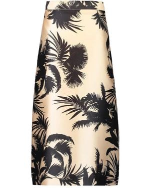 Lunatica Milano Palm Tree Midi Skirt - Black
