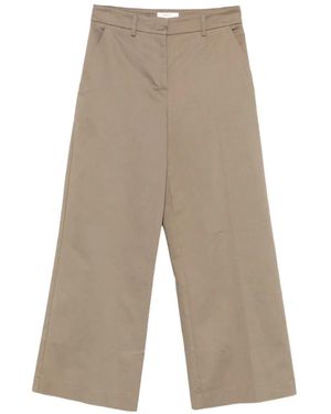 NINA 14.7 Cropped Wide-Leg Trousers - White