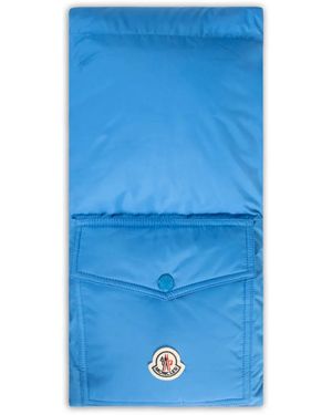 Moncler Logo-Patch Scarf - Blue
