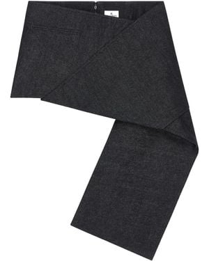 Courreges Asymmetrical-Panel Denim Mini Skirt - Black