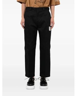 Maison Mihara Yasuhiro Label-Detail Trousers - Black
