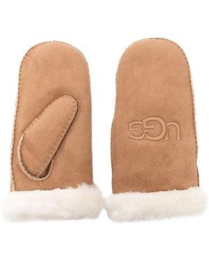 UGG シアリング ミトン - ブラウン