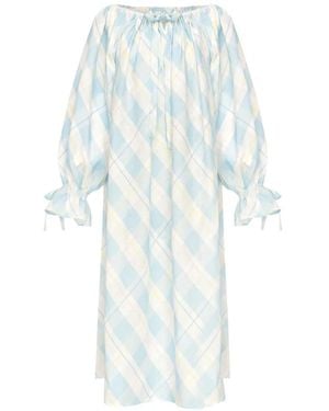 Sleeper Cha-Cha Ruffled Midi Dress - White