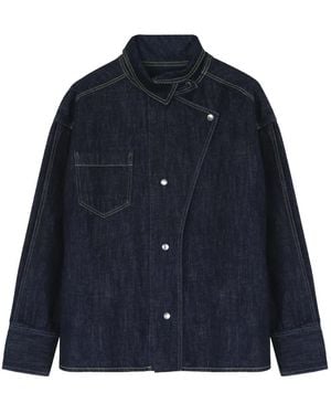Margaux Lonnberg Asymmetric Denim Jacket - Black