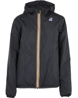 K-Way Logo-Patch Jacket - Black