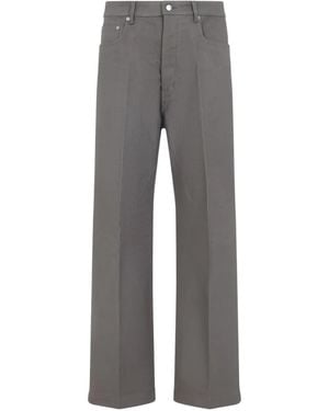Rick Owens Cotton Straight-Leg Jeans - Grey