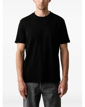 ARMANI EXCHANGE Logo-Patterned T-Shirt - Black