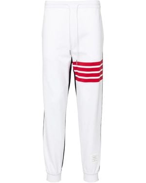 Thom Browne 4-Bar Stripe Cotton Track Pants - Red