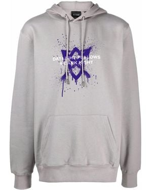 Daily Paper Logo-Print Cotton Hoodie - Grey
