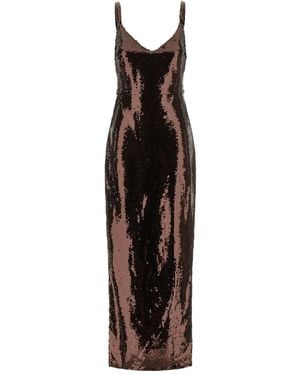 L'Agence Karma Sequin Maxi Dress - Metallic
