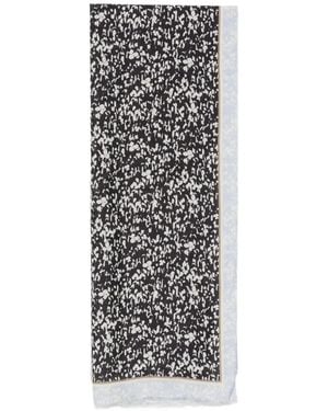 Marc O' Polo Floral-Print Fringed Scarf - White