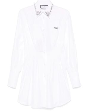 Philipp Plein Mini Shirt Dress - White