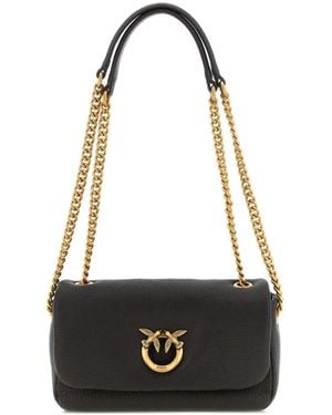 Pinko Love Bag Leather Crossbody Bag - Black