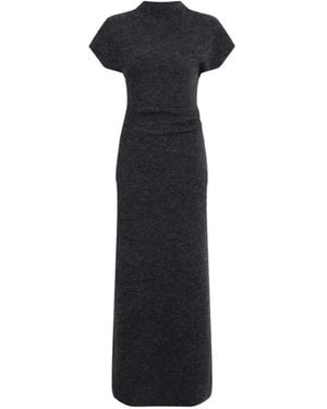Proenza Schouler Abie Boiled-Wool Maxi Dress - Black