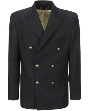 Golden Goose Peak-Lapels Double-Breasted Blazer - Black