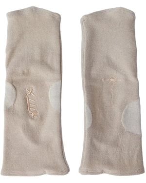 SKIN SERIES Logo-Embroidery Socks - Natural