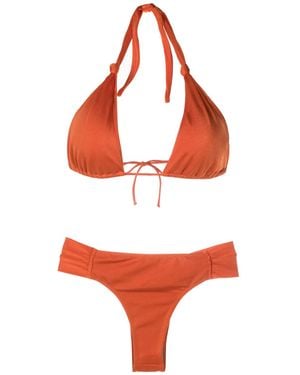 Brigitte Bardot Set Bikini Con Dettaglio A Nodo - Arancione
