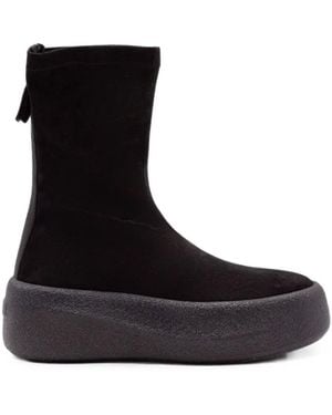 Vic Matié F04 Creppy Platform Ankle Boots - Black