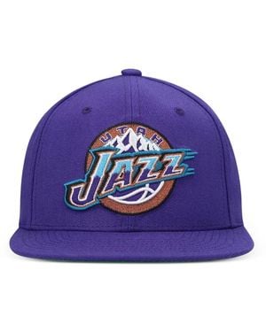 Mitchell & Ness Jazz Hardwood Classics Embroidered Flat Cap - Purple