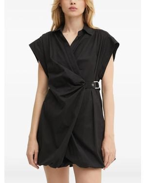 Pinko Belted Wrap Mini Dress - Black