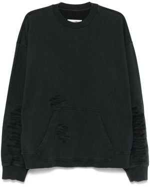 MM6 by Maison Margiela Ripped Sweatshirt - Black