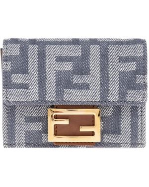 Fendi Portemonnaie Mit Ff-Muster - Grau
