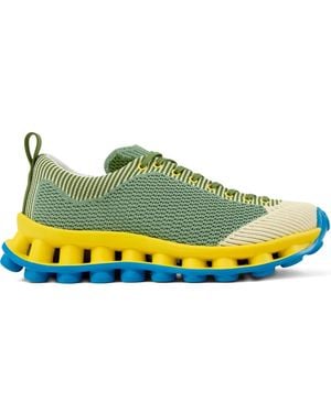 Camper X Sunnei Pelotissima Striped Knitted Sneakers - Yellow