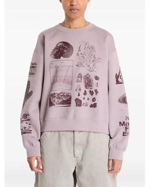 Nike Tuff Fleece Crew-Neck Graphic Sweatshirt - Pink