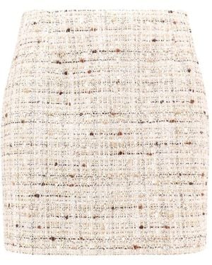 Tagliatore Tweed-Effect Mini Skirt - Natural