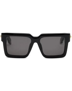 Roberto Cavalli Snake-Detail Square-Frame Sunglasses - Black
