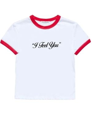 Acne Studios Crinkled Logo T-Shirt - White