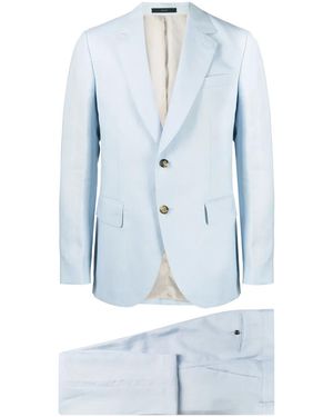 Paul Smith Single-Breasted Linen Suit - Blue