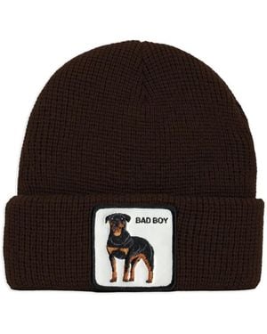 Goorin Bros Patch-Detail Beanie - Brown