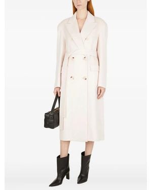Sportmax ベルテッド ダブルコート - ナチュラル