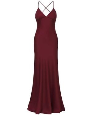 Il Volo Vestido Isla Con Tiras Cruzadas - Morado