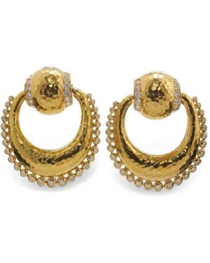 David Webb Downtown Diamond Earrings - Metallic