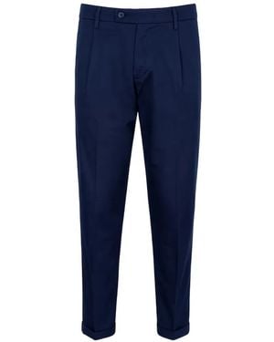 Re-hash Pleated Turn-Up Pants - Blue