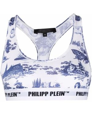 Philipp Plein En Plein Air Logo Bra - Blue
